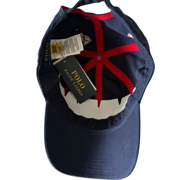 🆕 Polo Ralph Lauren “P” Wing Navy Blue Twill Baseball Cap OS - Picture 7 of 7